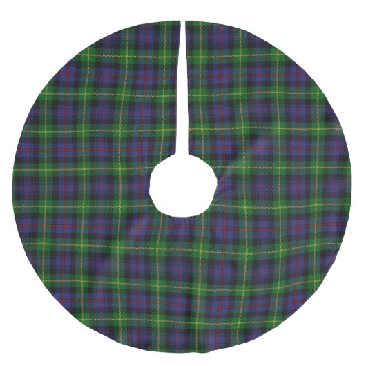 Schottischer Clan Farquharson Tartan Polyester Weihnachtsbaumdecke (Vorderseite)