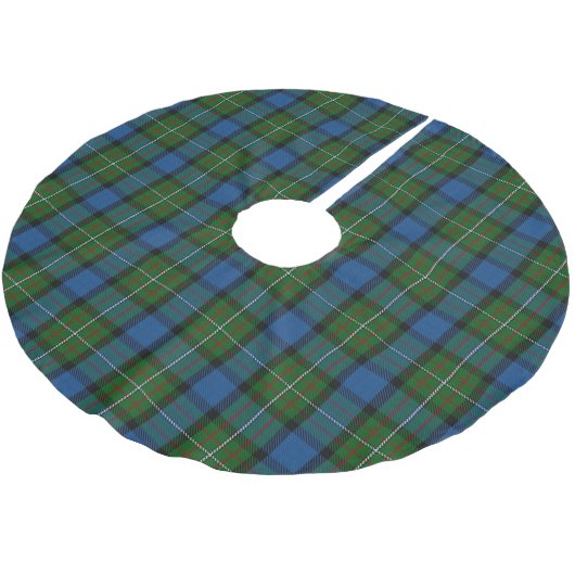 Schottischer Clan Fergusson Ferguson Tartan Polyester Weihnachtsbaumdecke (Schrägansicht)