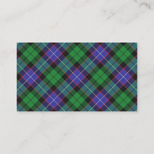 Schottischer Clan Galbraith Tartan kariert Visitenkarte (Rückseite)