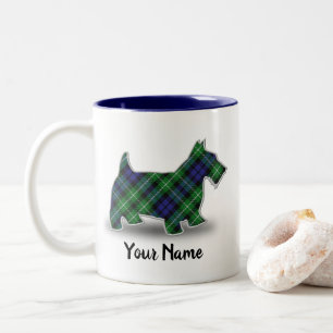 Schottischer Clan-GrahamTartanScottish Terrier Zweifarbige Tasse