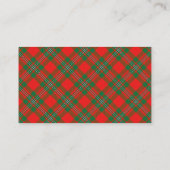 Schottischer Clan Gregor MacGregor Tartan kariert Visitenkarte (Rückseite)
