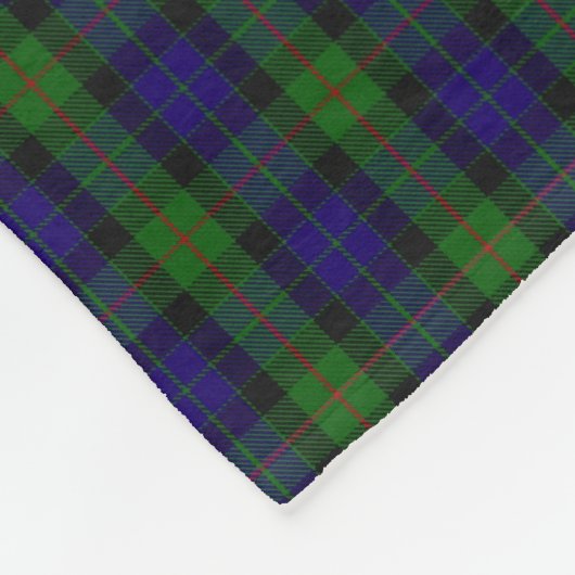 Schottischer Clan-Gunn-KlassikerTartan Fleecedecke (Ecke)