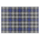 Schottischer Clan Hannay blauer u. weißer Tartan Schneidebrett (Vorderseite)