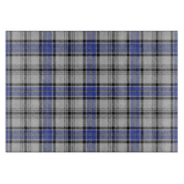 Schottischer Clan Hannay blauer u. weißer Tartan Schneidebrett