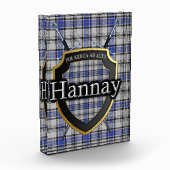 Schottischer Clan Hannay Tartan Fotoblock (Links)