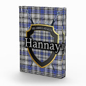 Schottischer Clan Hannay Tartan Fotoblock (Rechts)