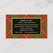 Schottischer Clan heuen den karierten Tartan Visitenkarte (Vorderseite)