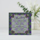 Schottischer Clan Johnstons Tartan - kariert Einladung (Stehend Vorderseite)