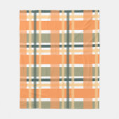 Schottischer Clan kariert orange-grüner Tartan Fleecedecke (Vorderseite)