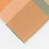 Schottischer Clan kariert orange-grüner Tartan Fleecedecke (Ecke)