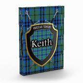 Schottischer Clan-KeithTartan Fotoblock (Links)