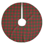 Schottischer Clan Kerr roter grüner Tartan Polyester Weihnachtsbaumdecke (Vorderseite)
