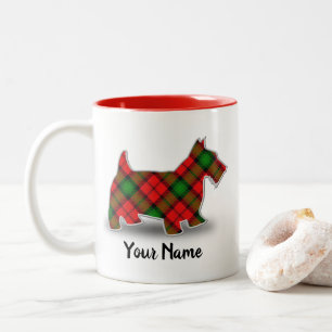 Schottischer Clan Kerr TartanScottish Terrier Zweifarbige Tasse