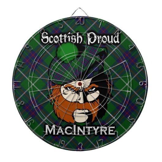 Schottischer Clan MacIntyre TartanDartboard Dartscheibe (vorne)