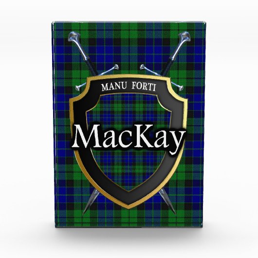 Schottischer Clan MacKay Tartan Fotoblock (Vorderseite)