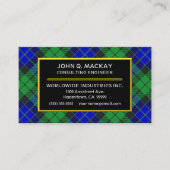 Schottischer Clan MacKay Tartan kariert Visitenkarte (Vorderseite)