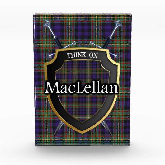 Schottischer Clan MacLellan Tartan Fotoblock (Vorderseite)
