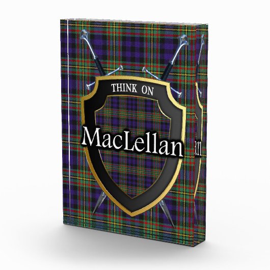 Schottischer Clan MacLellan Tartan Fotoblock (Rechts)