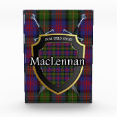 Schottischer Clan MacLennan Tartan Fotoblock (Vorderseite)