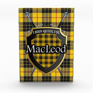 Schottischer Clan MacLeod Tartan Fotoblock