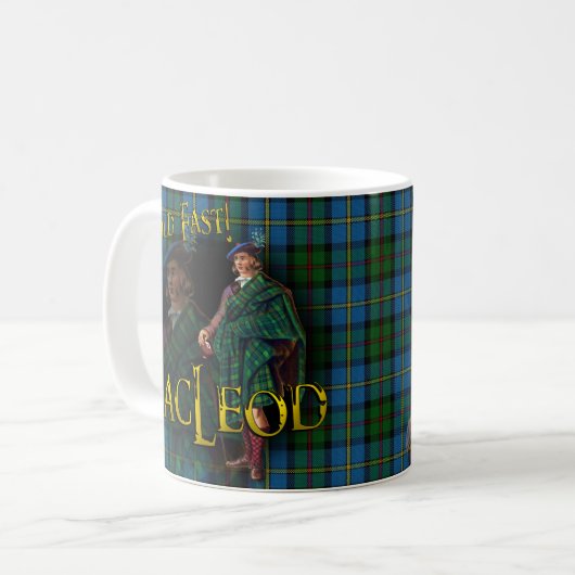Schottischer Clan MacLeod Tartan Kaffeetasse (Vorderseite Links)