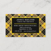 Schottischer Clan MacLeod Tartan kariert Visitenkarte (Vorderseite)