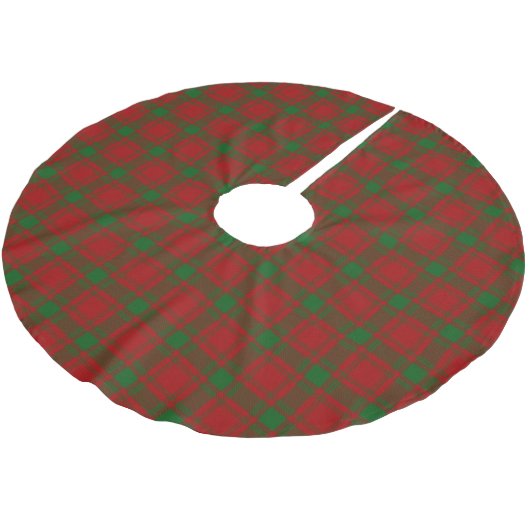 Schottischer Clan MacQuarrie Tartan Polyester Weihnachtsbaumdecke (Schrägansicht)