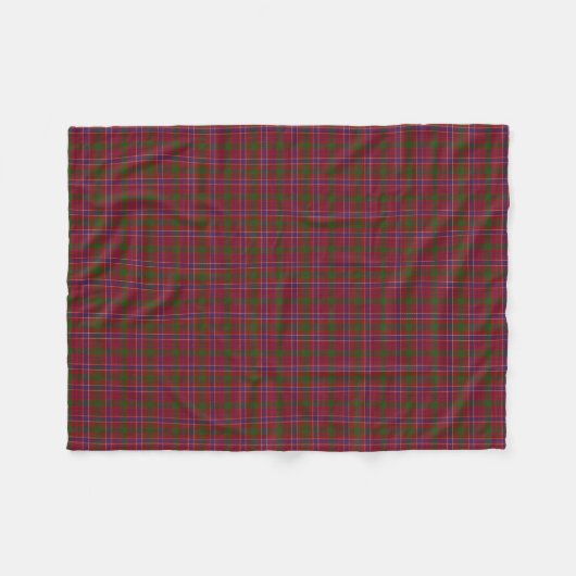 Schottischer Clan MacRae roter klassischer Tartan Fleecedecke (Vorderseite (Horizontal))