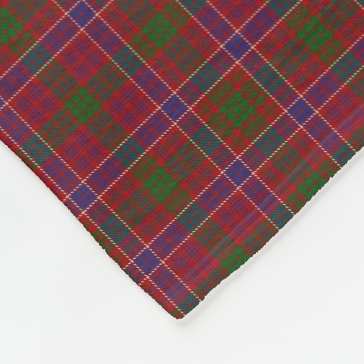 Schottischer Clan MacRae roter klassischer Tartan Fleecedecke (Ecke)