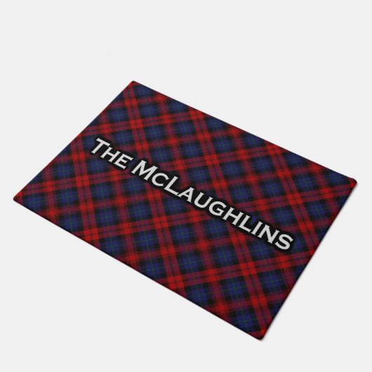 Schottischer Clan McLaughlin MacLachlan Tartan Fußmatte (Schrägansicht)