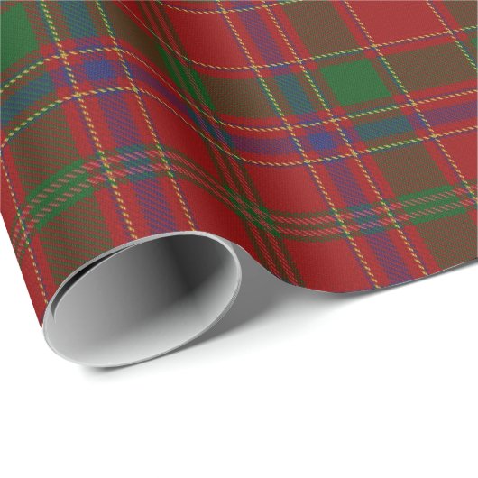 Schottischer Clan Munro Munroe Monroe Tartan Geschenkpapier (Rolleneckpunkt)