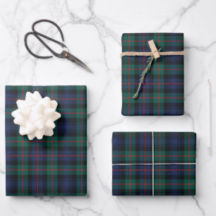 Schottischer Clan Murray von Atholl Tartan Plaid Geschenkpapier Set