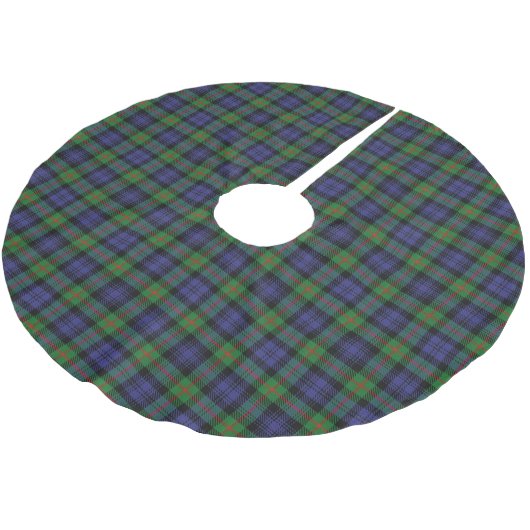 Schottischer Clan-MurrayTartan Polyester Weihnachtsbaumdecke (Schrägansicht)