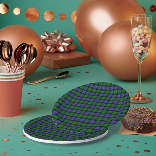 Schottischer Clan Plaid Pappteller (Multi)