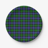 Schottischer Clan Plaid Pappteller (Vorderseite)