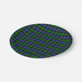 Schottischer Clan Plaid Pappteller (Schrägansicht)