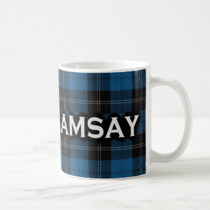 Schottischer Clan Ramsay blauer JagdTartan Kaffeetasse