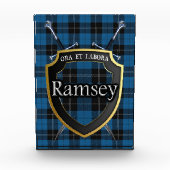 Schottischer Clan Ramsey Ramsay Tartan Fotoblock (Vorderseite)