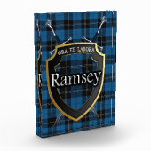 Schottischer Clan Ramsey Ramsay Tartan Fotoblock (Links)