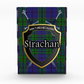 Schottischer Clan Strachan Tartan Fotoblock (Vorderseite)