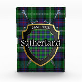 Schottischer Clan-SutherlandTartan Fotoblock (Vorderseite)