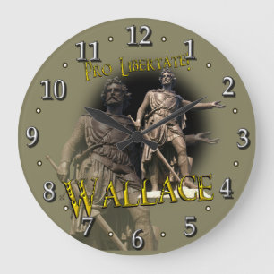 Schottischer Clan-WallaceTartan Große Wanduhr