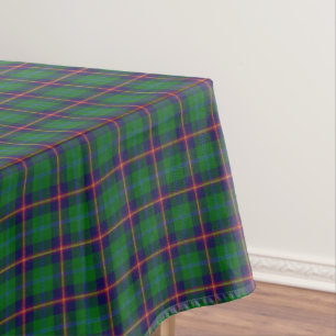 Schottischer Clanjunger grüner lila gelber Tartan Tischdecke