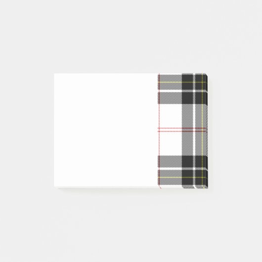 Schottischer ClanMacPhersonschwarzweiss-tartan Post-it Klebezettel (Vorderseite)