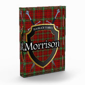 Schottischer ClanMorrisonTartan Fotoblock (Links)