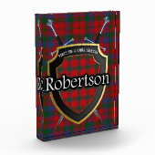 Schottischer ClanRobertsonTartan Fotoblock (Links)
