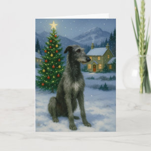 Schottischer Deerhound-Feiertagskarte Dankeskarte