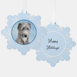 Schottischer Deerhound-Malerei - Süße originelle H Ornament Karte