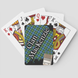 Schottischer der Clan-Mackenzietartan-Pinsel Spielkarten