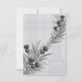 Schottischer Distel-Tartan-Hochzeit - Save The Dat Date (Rückseite)